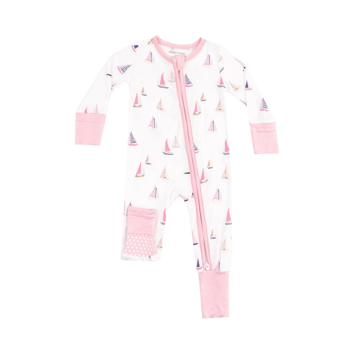 Angel Dear Angel Dear Sailboats Pink 2 Way Zipper Romper - Little Miss Muffin Children & Home