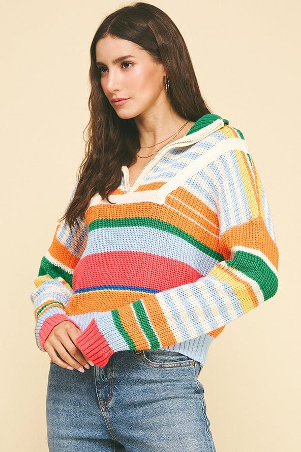 Pinch Multi Color Half Zip Pullover Sweater - Little Miss Muffin Children & Home