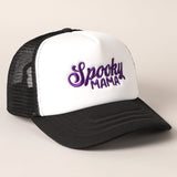 Fashion City Spooky Mama Embroidered Mesh Back Trucker Hat - Little Miss Muffin Children & Home