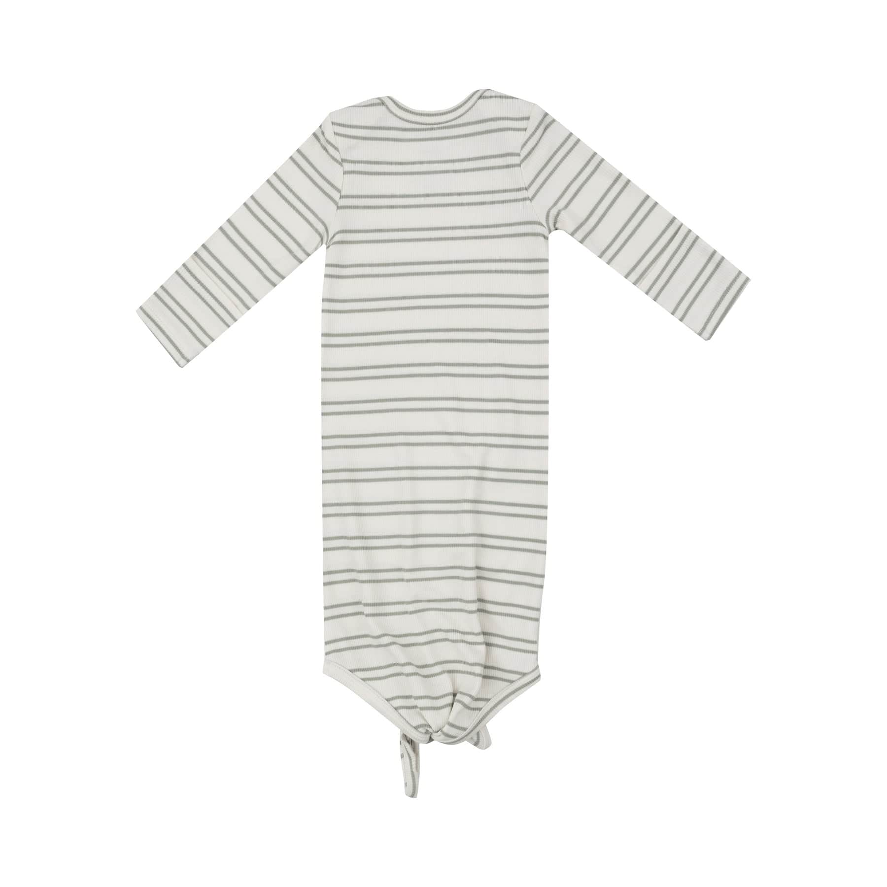 Angel Dear Angel Dear Ribbed Stripe Desert Sage Knotted Gown - Little Miss Muffin Children & Home