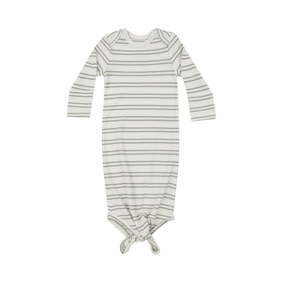 Angel Dear Angel Dear Ribbed Stripe Desert Sage Knotted Gown - Little Miss Muffin Children & Home