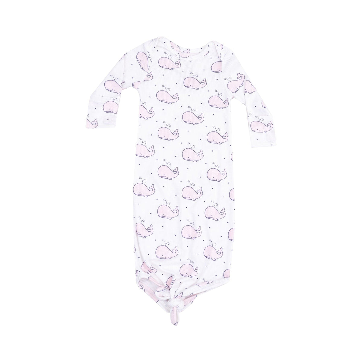 Angel Dear Angel Dear Bubbly Whale Pink Knotted Gown - Little Miss Muffin Children & Home