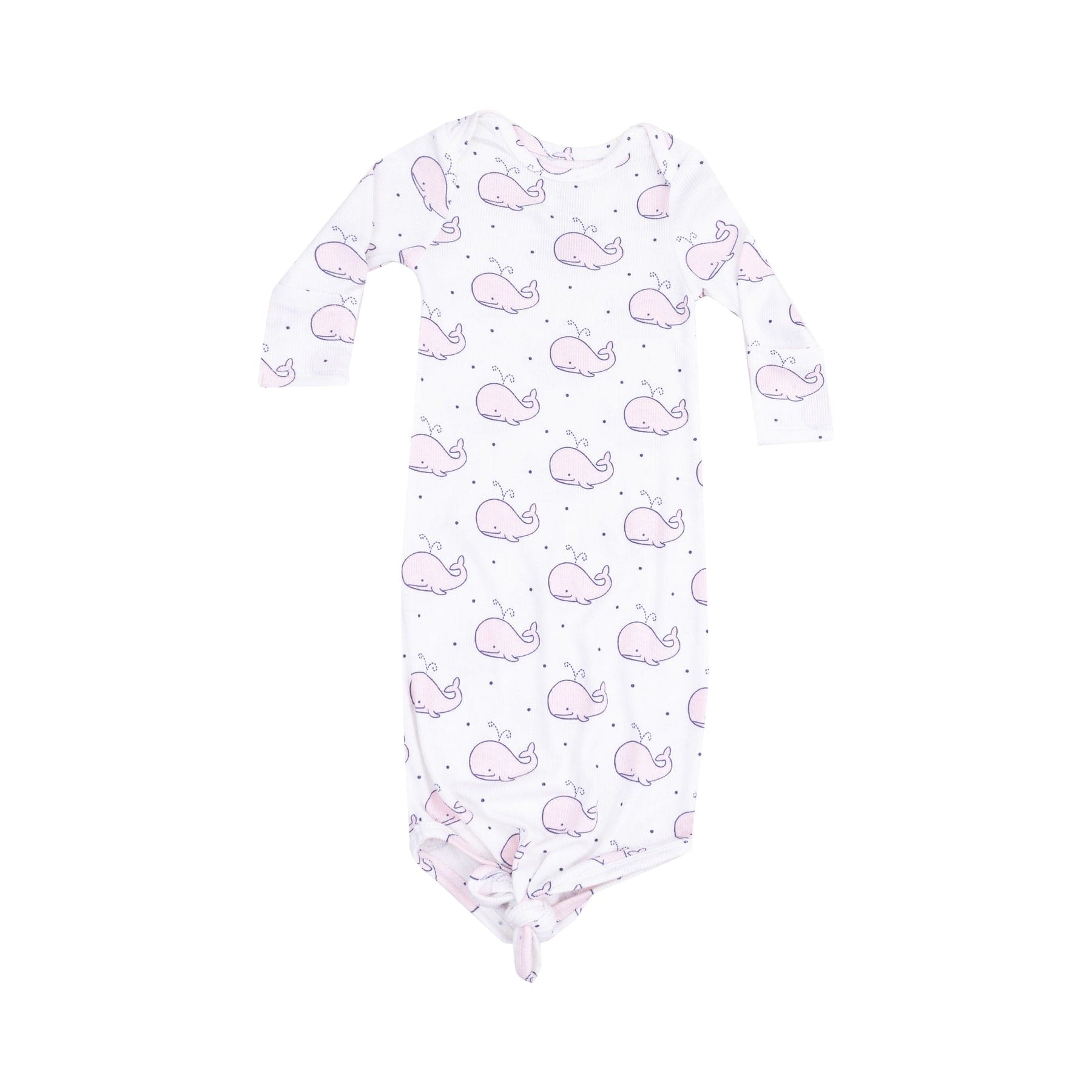 Angel Dear Angel Dear Bubbly Whale Pink Knotted Gown - Little Miss Muffin Children & Home
