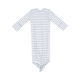 Angel Dear French Stripe Dusty Blue Knotted Gown