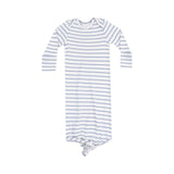 Angel Dear French Stripe Dusty Blue Knotted Gown