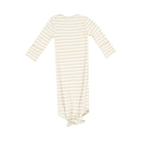 Angel Dear Stripe Oxford Tan Knotted Gown