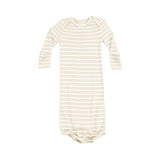 Angel Dear Stripe Oxford Tan Knotted Gown