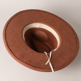 Suede Fedora Hat in Brown