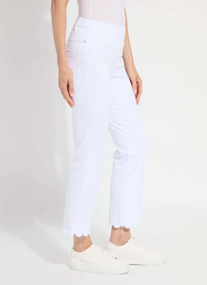 Sage Scalloped Edge Ankle Baby Boot Denim