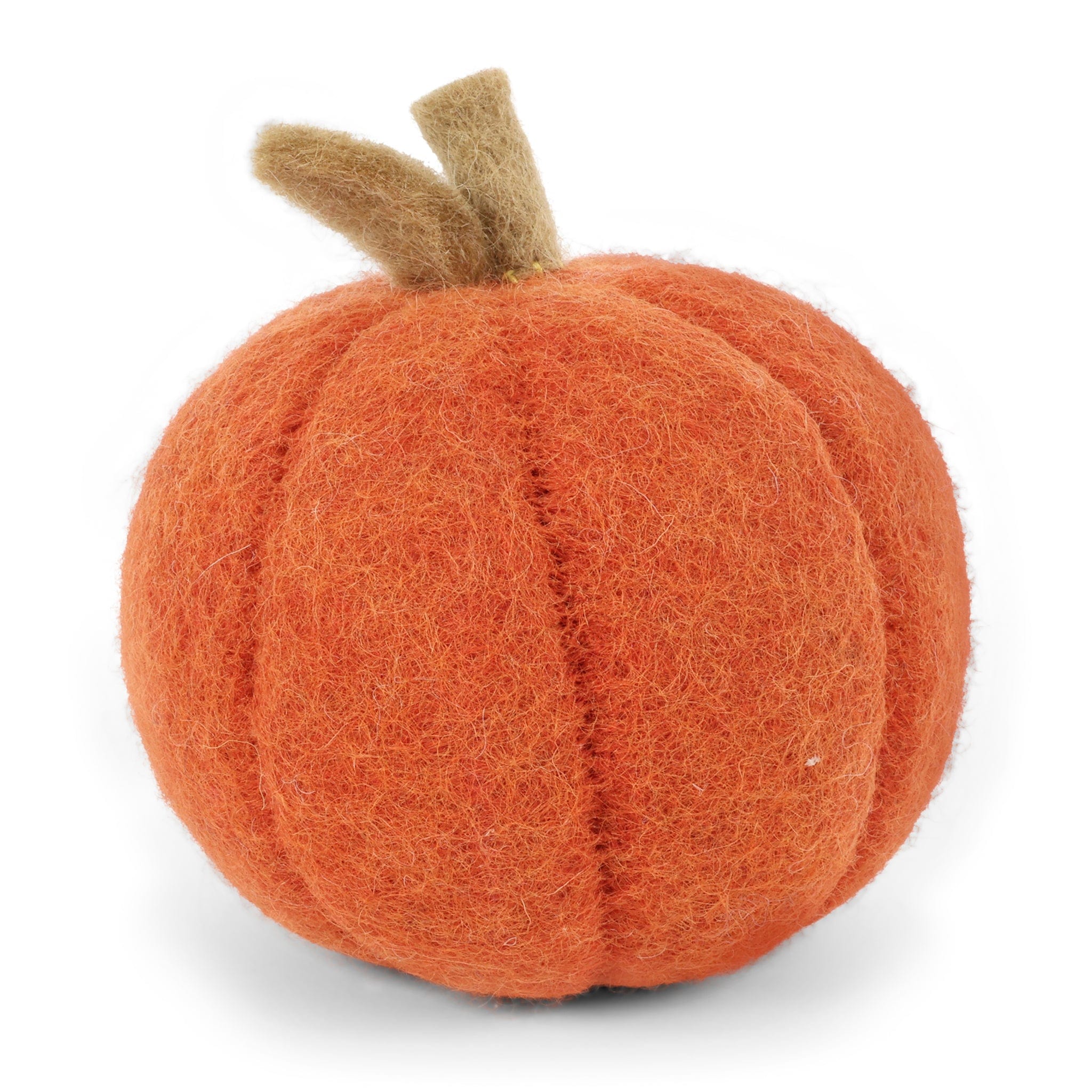 orange felt pumpkin decoration
