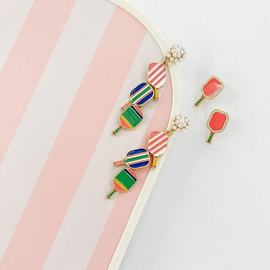 Canvas Style Canvas Style Ellie Pickleball Paddle Stud Earrings - Little Miss Muffin Children & Home