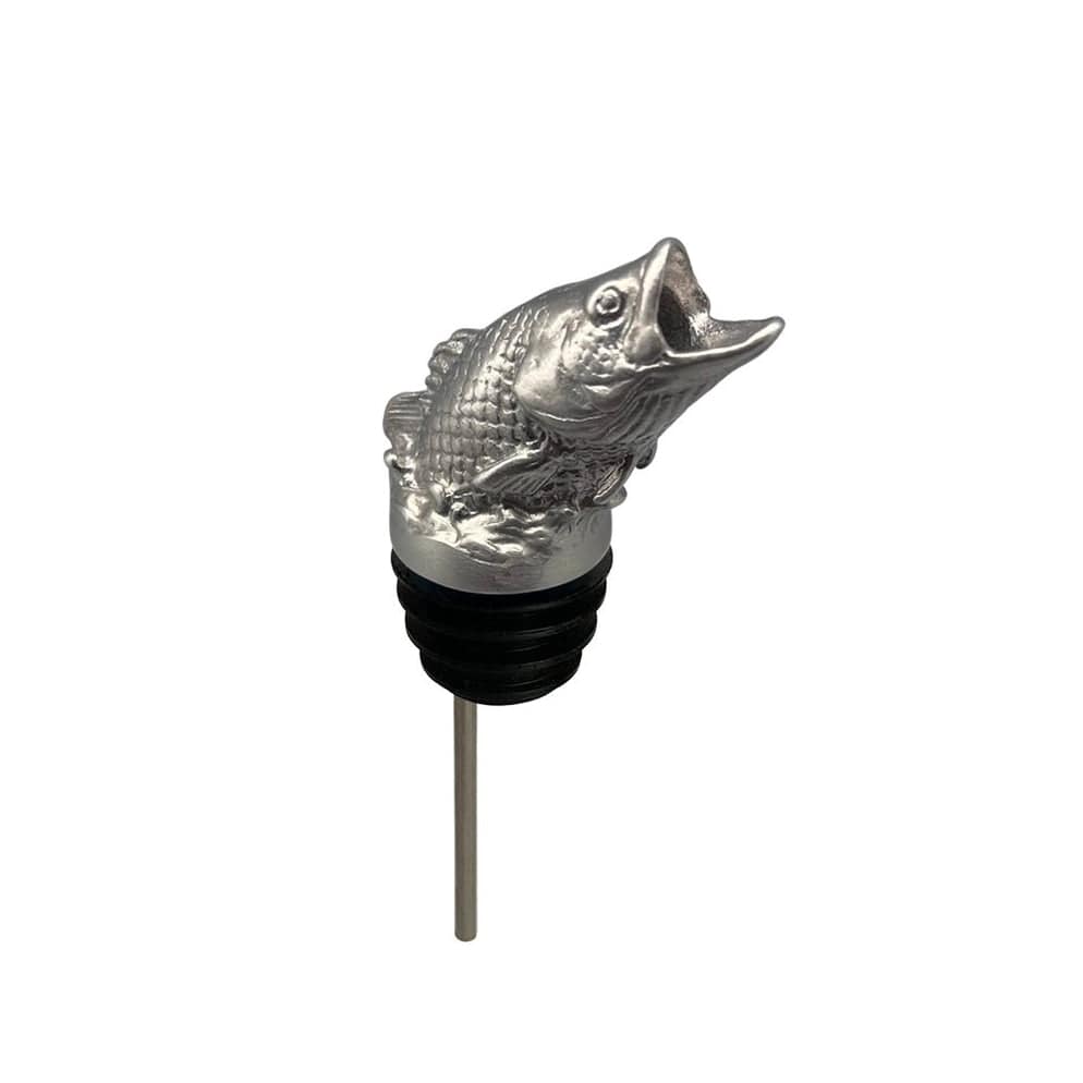 Stainless Steel Carved Bass Wine Pourer - Aerator
