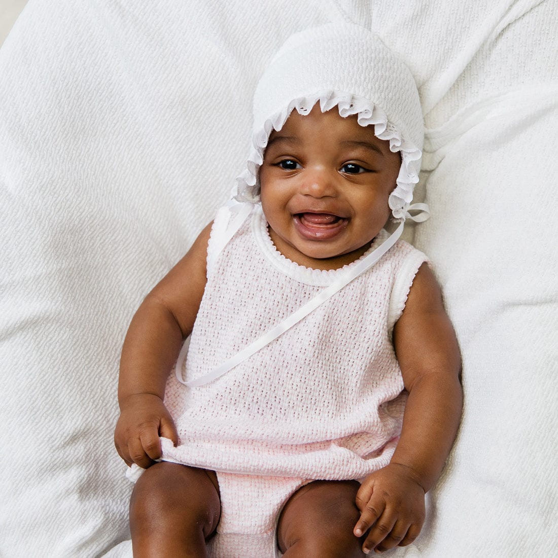 Paty, Inc. Paty Knit 2 Piece Sleeveless Diaper Set, White with Bow - Little Miss Muffin Children & Home