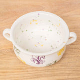 The Royal Standard The Royal Standard Watercolor Fleur Double Handle Bowl - Little Miss Muffin Children & Home
