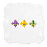 The Royal Standard Orleans 11.5" Square Platter White/Multi