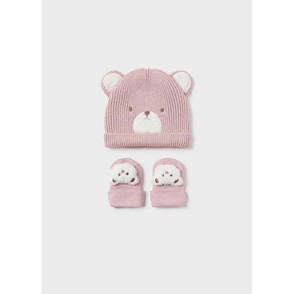 Mayoral Usa Inc Mayoral Teddy Hat & Socks Set for Baby in Sugar Pink - Little Miss Muffin Children & Home