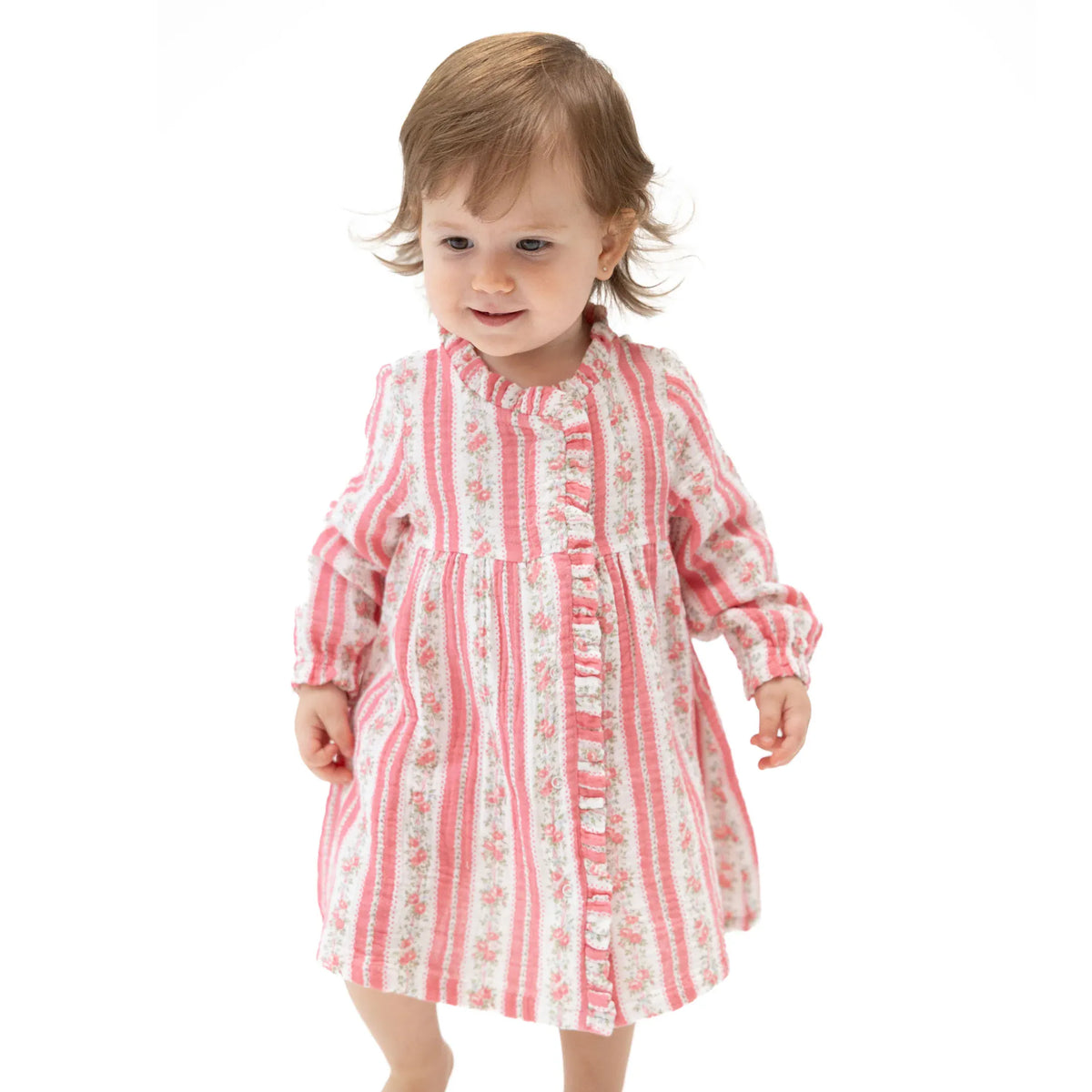 Suzie Floral Stripe Romy Dress and Bloomer
