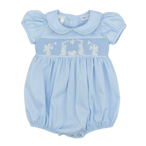 Lulu Bebe Nativity Smocked Rosie Bubble