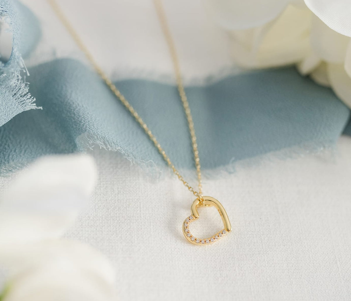 Children’s 14K Gold-Plated Floating Heart 14" Necklace