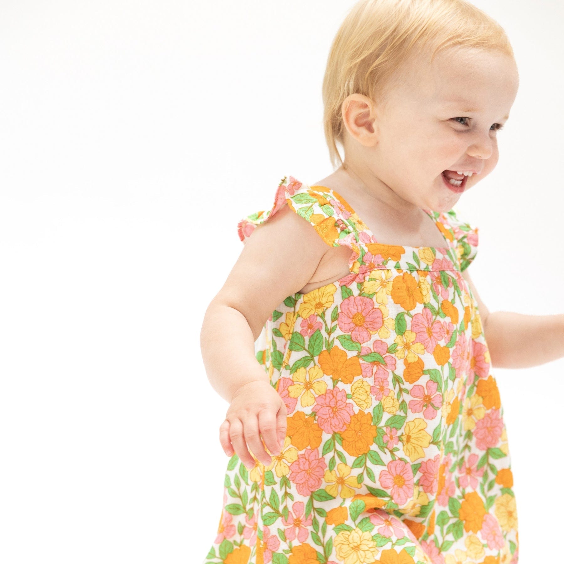 Angel Dear Angel Dear Botanical Retro Floral Sundress - Little Miss Muffin Children & Home