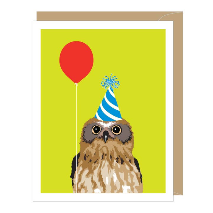 Apartment 2 Cards Balloon Owl Birthday Greeting Card - Little Miss Muffin Children & Home