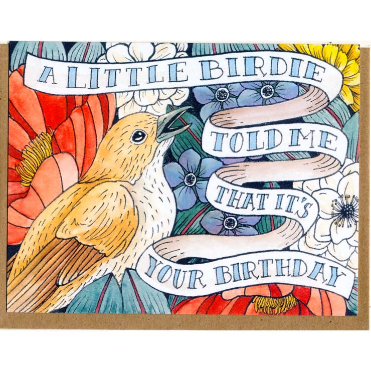 Mattea Mattea A Little Birdie Told Me That It's Your Birthday Card - Little Miss Muffin Children & Home