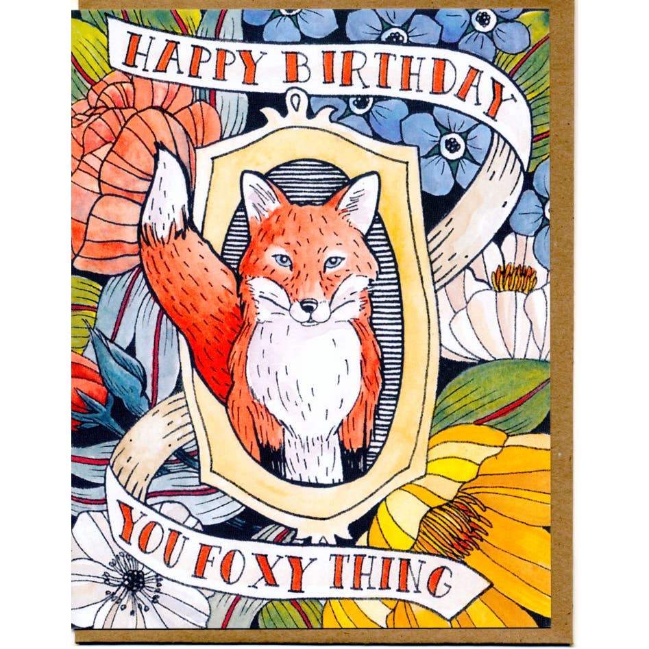 Mattea Mattea Happy Birthday You Foxy Thing Card - Little Miss Muffin Children & Home