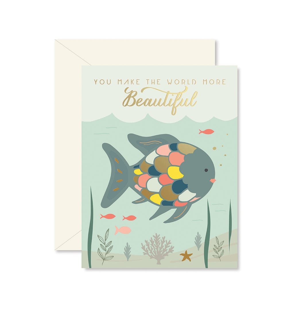 Ginger P Designs Rainbow Fish Encouragement Greeting Card - Little Miss Muffin Children & Home