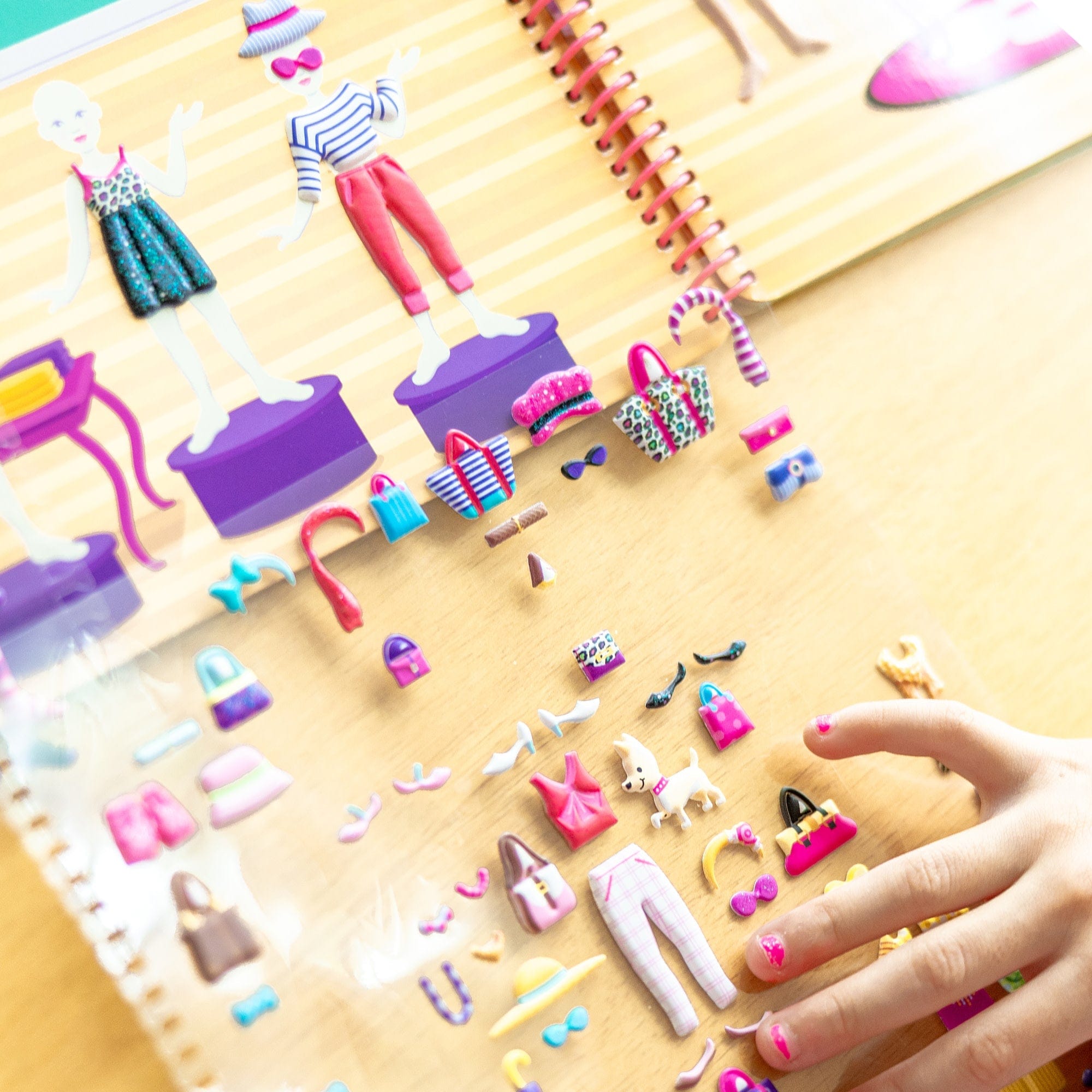 Melissa & Doug Melissa & Doug Deluxe Puffy Sticker Album - Day of Glamour - Little Miss Muffin Children & Home