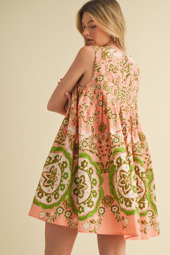 &merci Exclusive Print Mini Dress with Pleating - Little Miss Muffin Children & Home