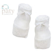Paty, Inc. Paty Knit White Booties with Color Bow - Little Miss Muffin Children & Home