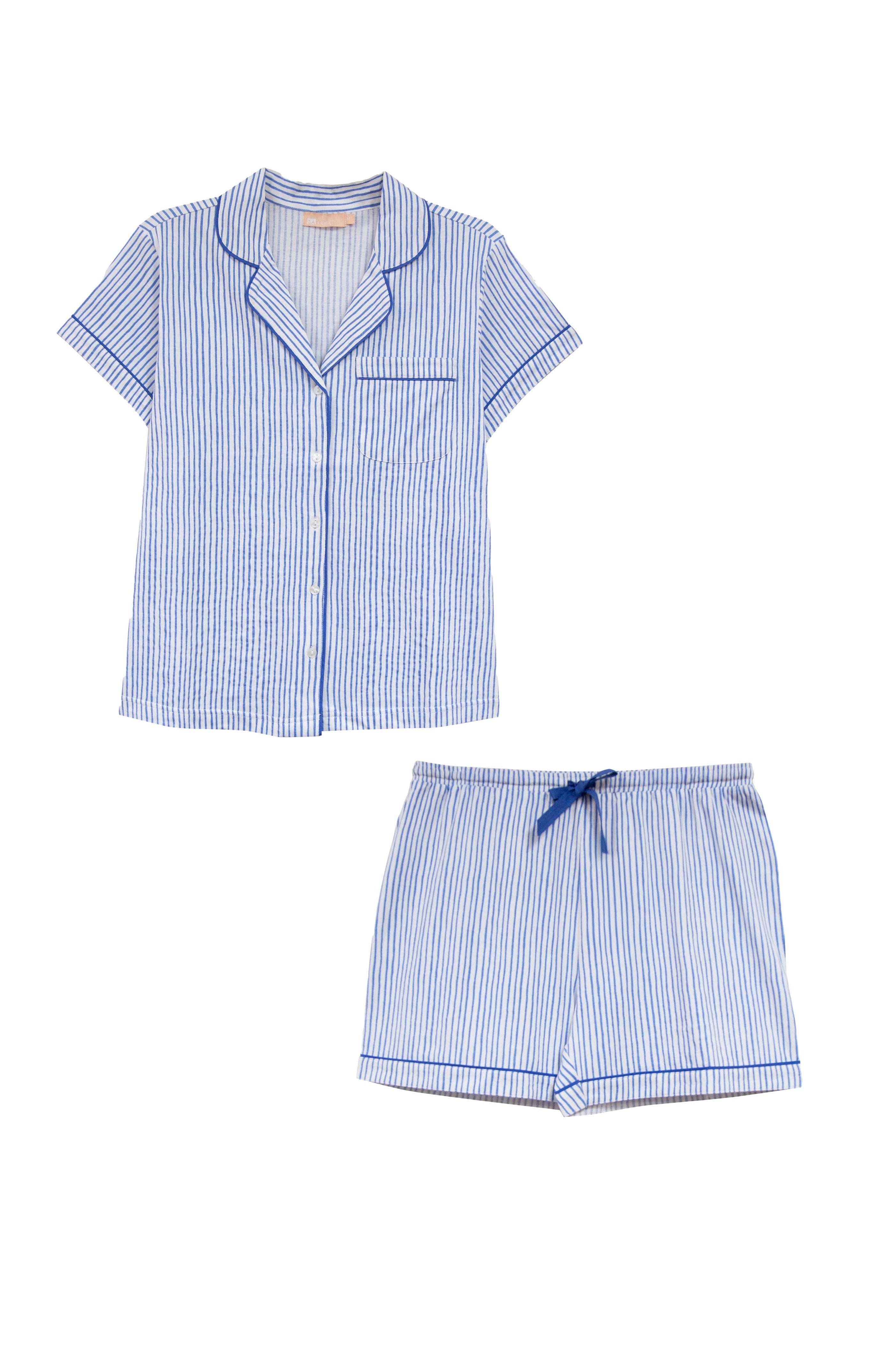 La Cera Pin Stripe Cotton Knit Boxer PJ - Little Miss Muffin Children & Home