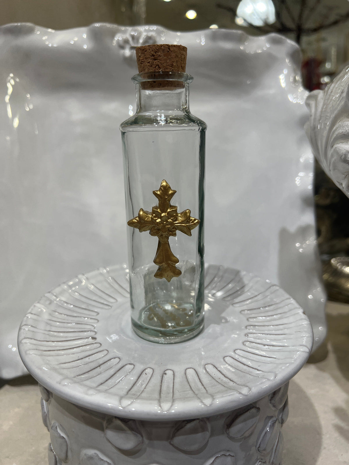 Carol Cassisa Carol Cassisa Tall Holy Water Bottle - Little Miss Muffin Children & Home