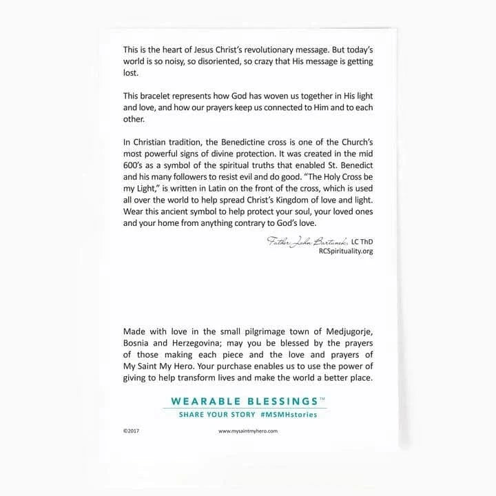 My Saint My Hero Crystal Gratitude Blessing Bracelet Silver/Silver - Little Miss Muffin Children & Home