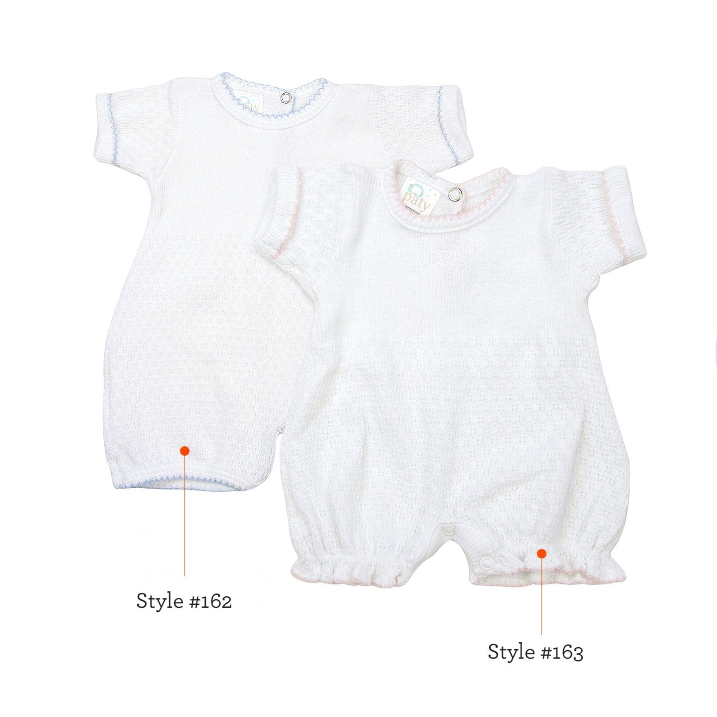 Paty, Inc. Paty Short Sleeve Cuffed Gathered White Bubble with Pink Trim - Little Miss Muffin Children & Home