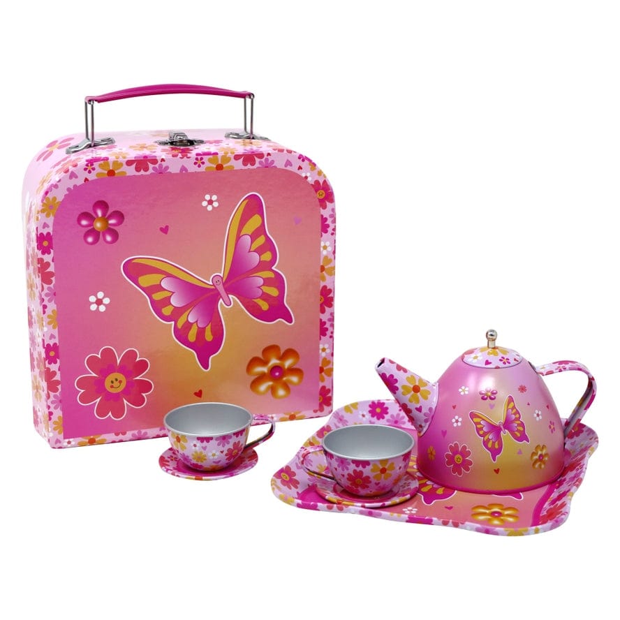 Pink Poppy Pink Poppy Vibrant Vacation High Tea Set, 7 Piece Set - Little Miss Muffin Children & Home