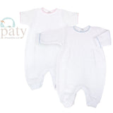 Paty, Inc. Paty Long Sleeve Cuffed Romper with Key Hole Back - Little Miss Muffin Children & Home