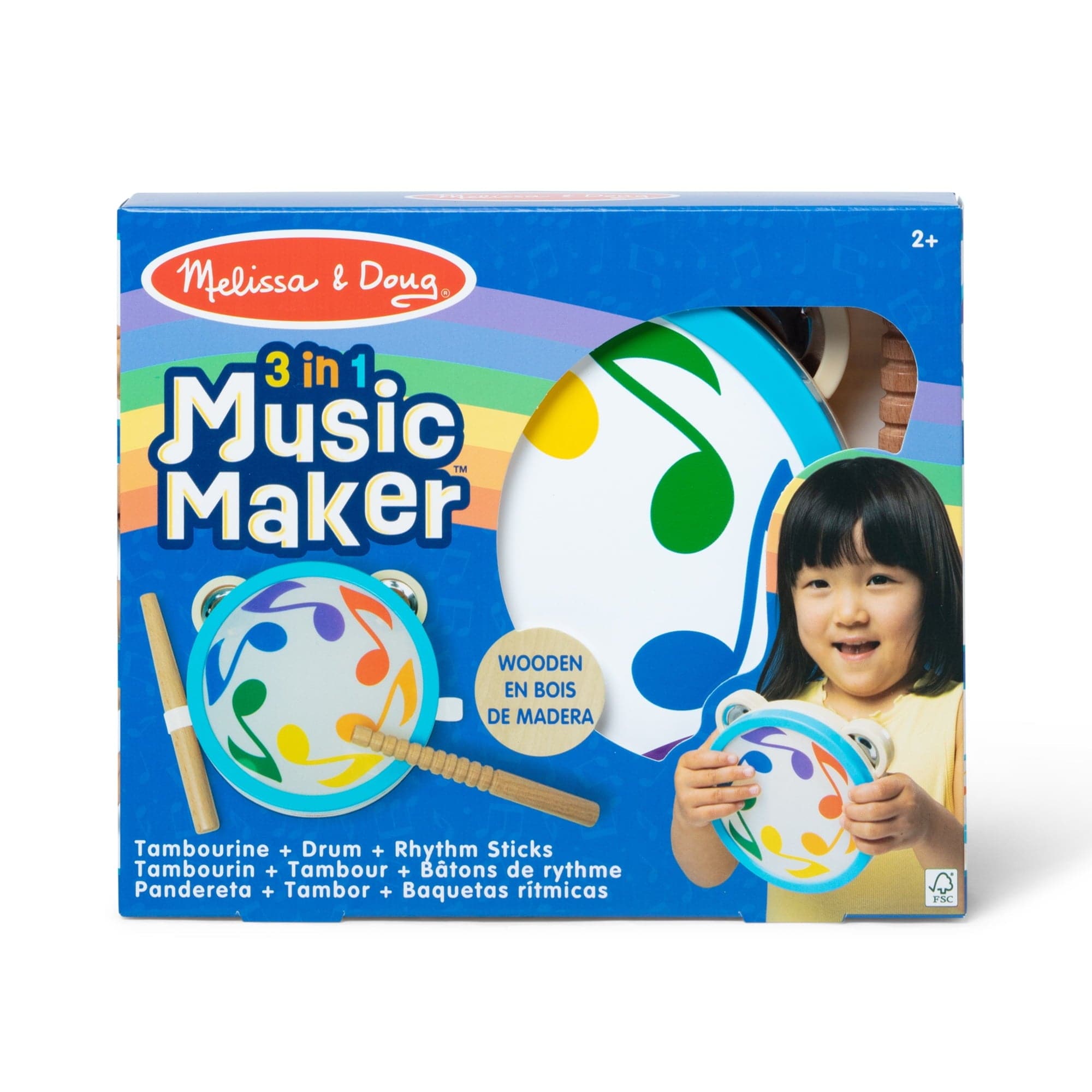 Melissa & Doug 3-in-1 Wooden Music Maker - Little Miss Muffin Children & Home