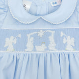 Lulu Bebe Nativity Smocked Rosie Bubble