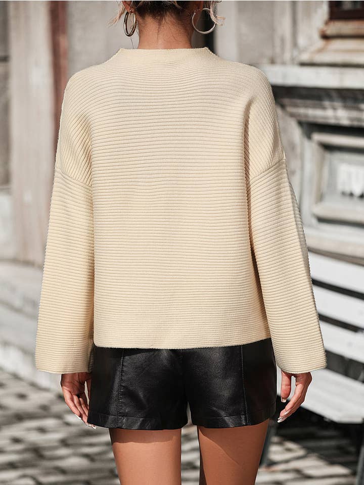 Apricot Ladies Long Sleeves Daily Hollow Out Sweater