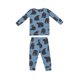 Angel Dear Black Bears Long Sleeve Loungewear Set