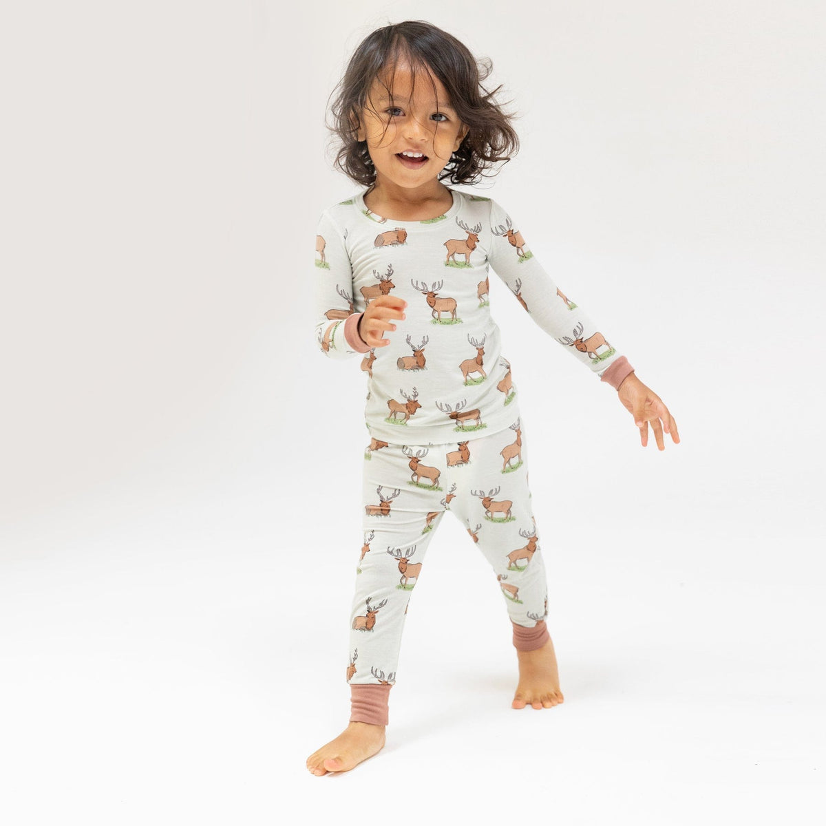 Angel Dear Angel Dear Elk Long Sleeve Loungewear Set - Little Miss Muffin Children & Home