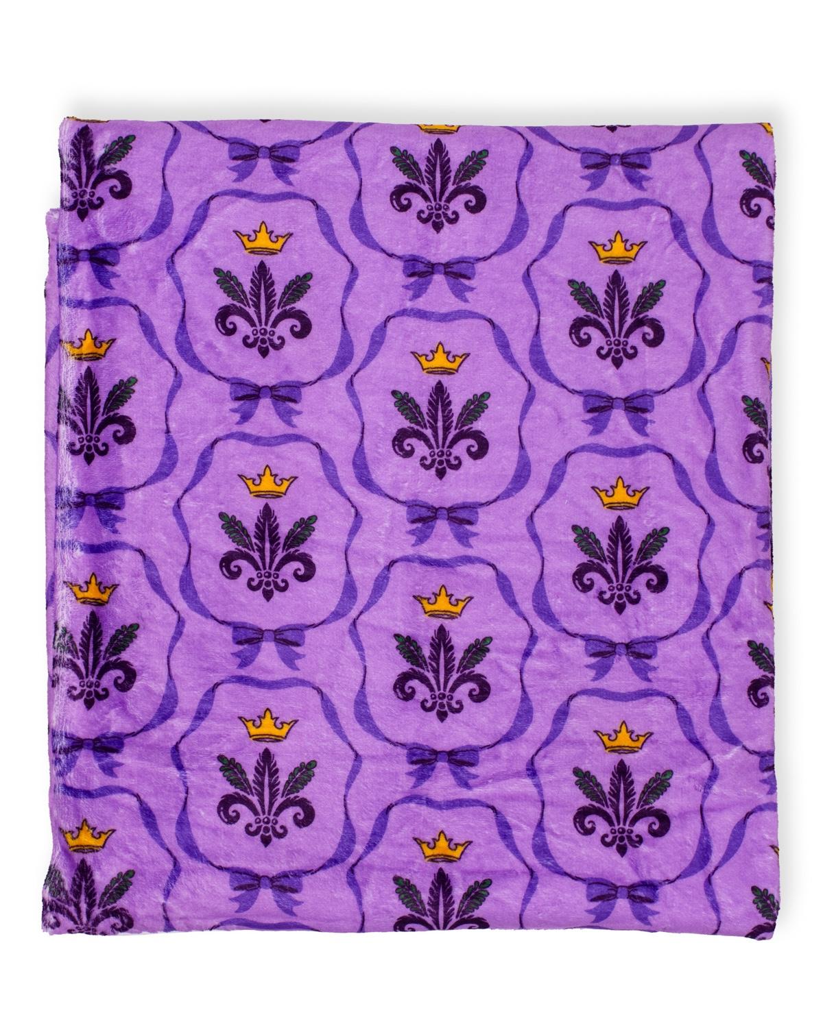Purple Mardi Bow Throw