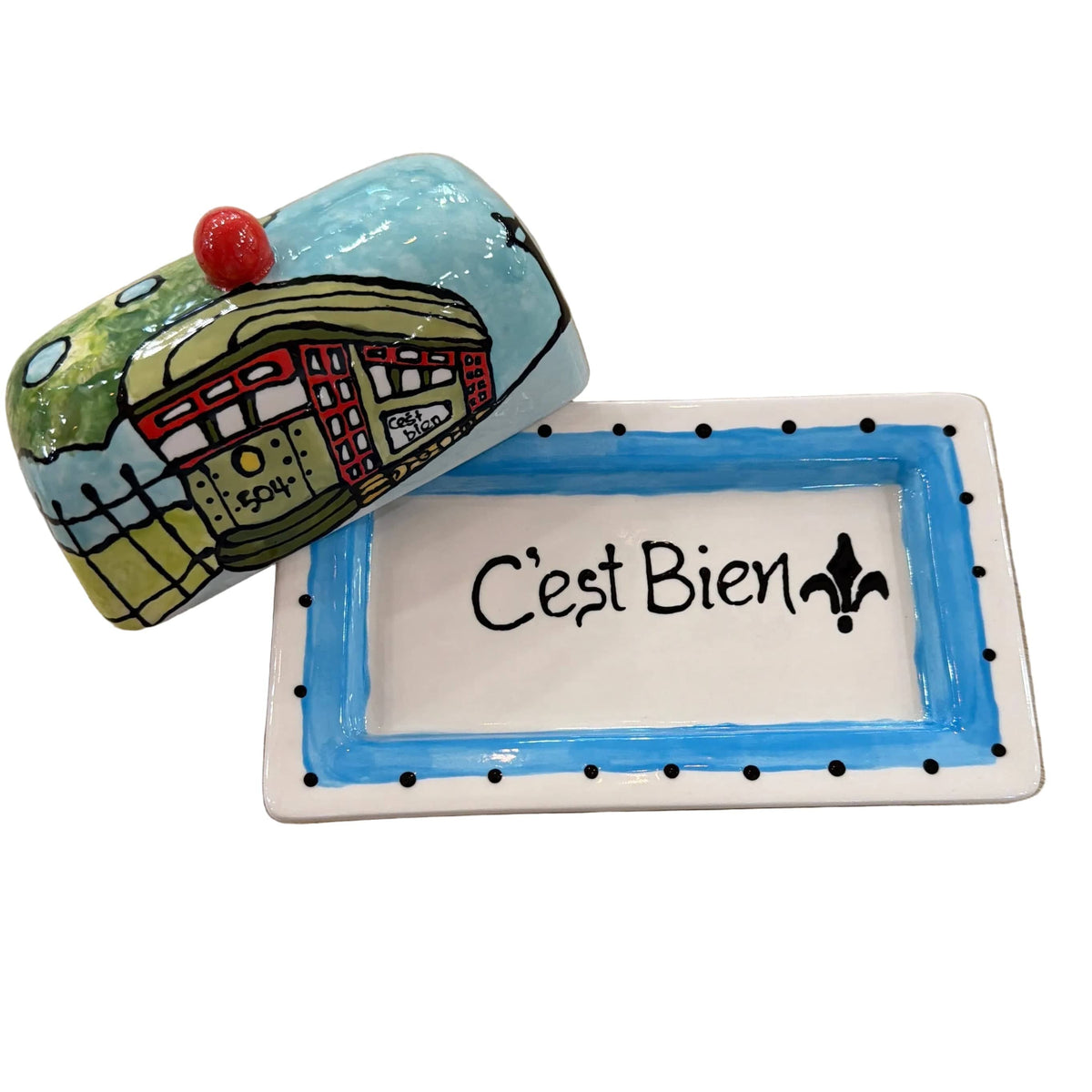 Streetcar Butter Dish