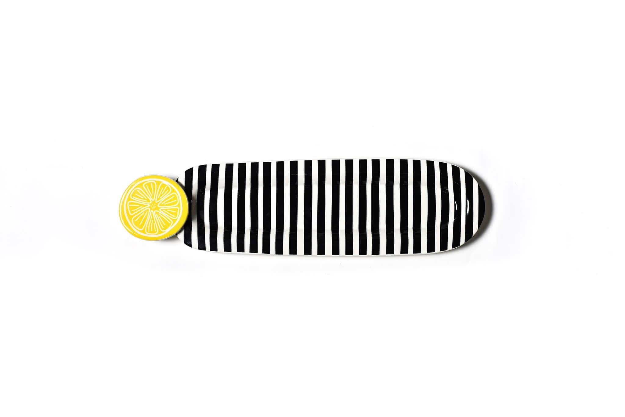 Coton Colors Company Coton Colors Company Black Stripe Skinny Oval Platter - Little Miss Muffin Children & Home