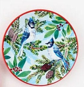 180 Degrees 180 Degrees Holiday Birds Melamine 9" Plates, 4 Styles Available - Little Miss Muffin Children & Home