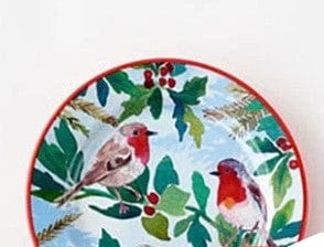 180 Degrees 180 Degrees Holiday Birds Melamine 9" Plates, 4 Styles Available - Little Miss Muffin Children & Home