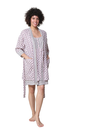 La Cera La Cera Short Cotton Wrap Robe - Little Miss Muffin Children & Home