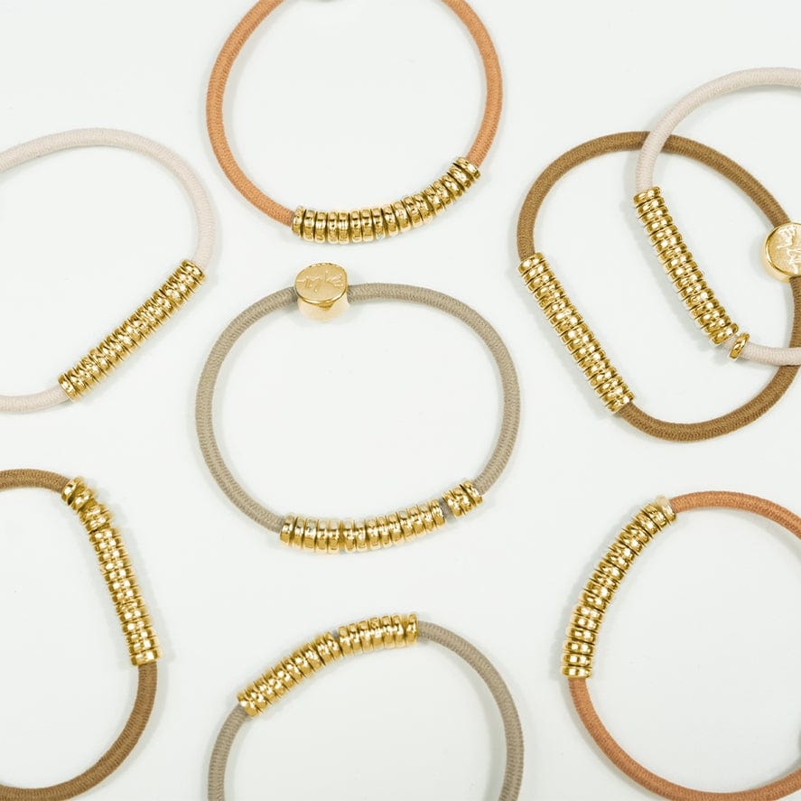 By Lilla By Lilla Disc Elastic Bracelet/Hairtie in Sand - Little Miss Muffin Children & Home