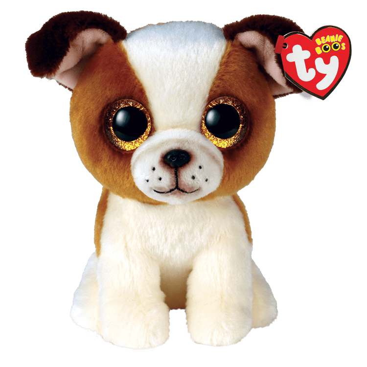 Ty Inc Ty Inc Beanie Boos Bulldog Hugo the Brown & White Dog 6" Plush - Little Miss Muffin Children & Home